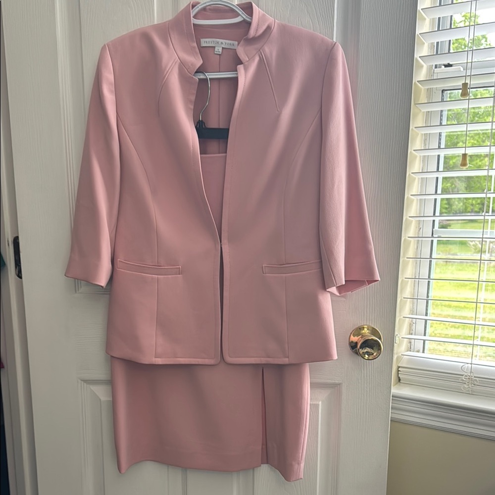 Preston & York Pink Blazer and Skirt Set